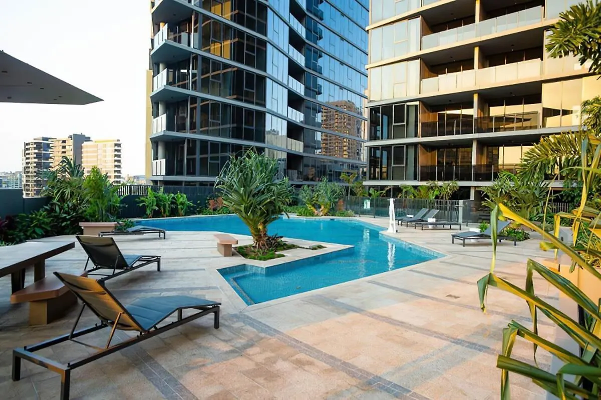 Resort Living 2Br With Pool Spa Gym & Parking Brisbane Apartmán